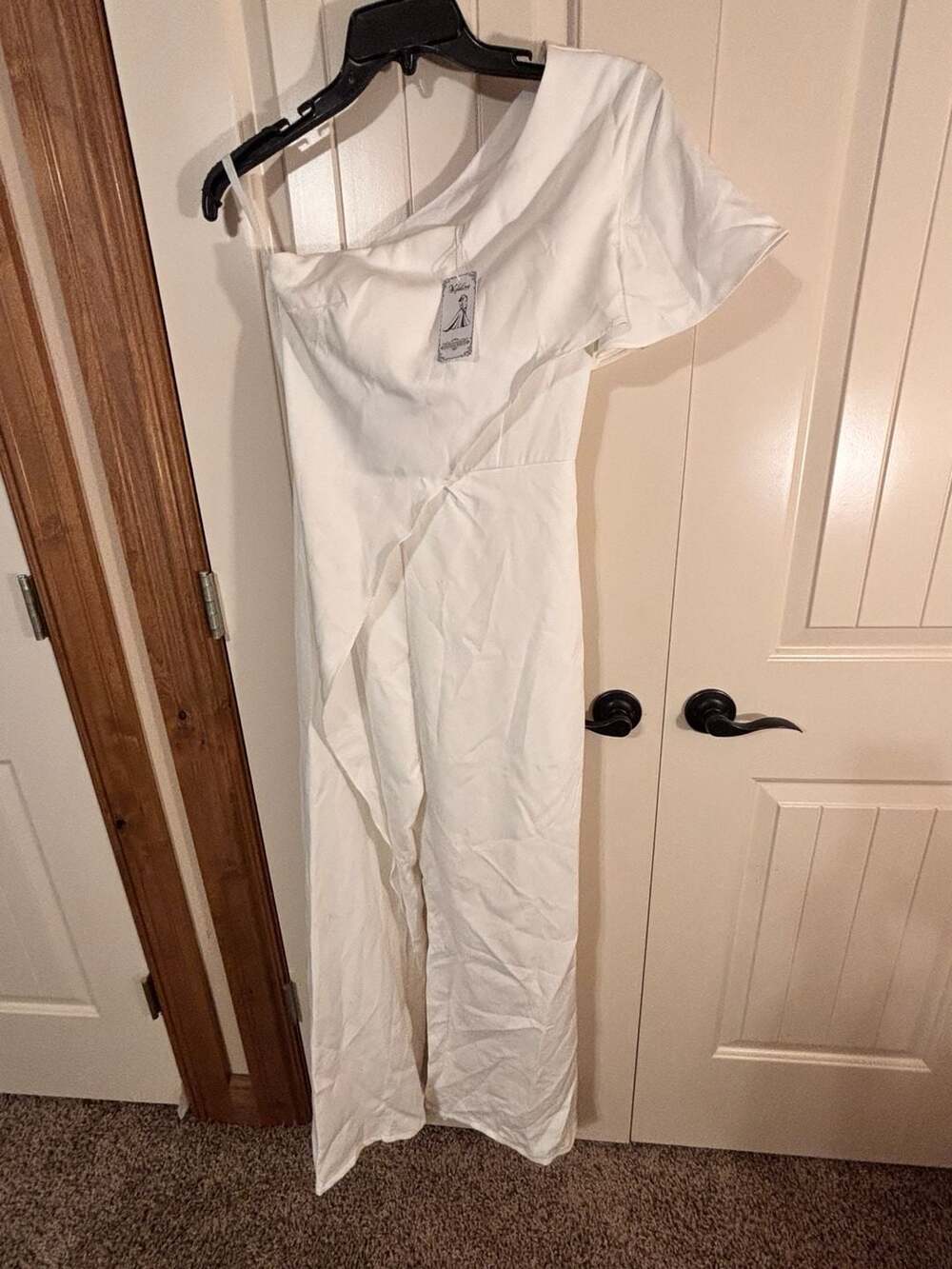 Wedding One Shoulder White Jumpsuit